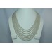 7 Line Real Natural Rainbow Gemstone Diamond Cut Beads String Necklace